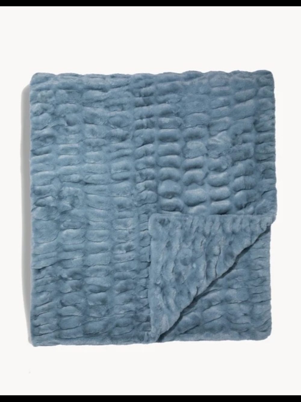 Lola Blankets Plush Blanket XL 80” x 90” – Slate Blue – Excellent Condition